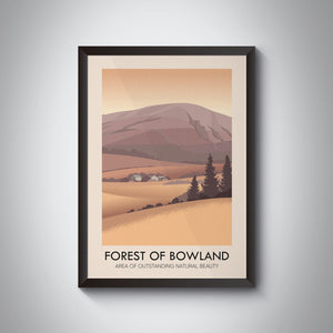 Forest of Bowland AONB Travel Poster
