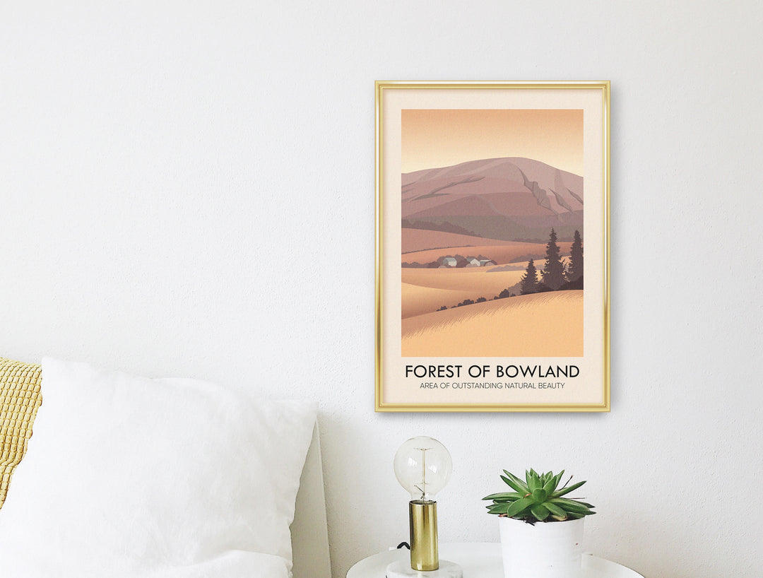 Forest of Bowland AONB Travel Poster