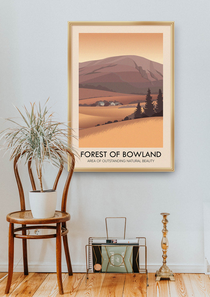 Forest of Bowland AONB Travel Poster