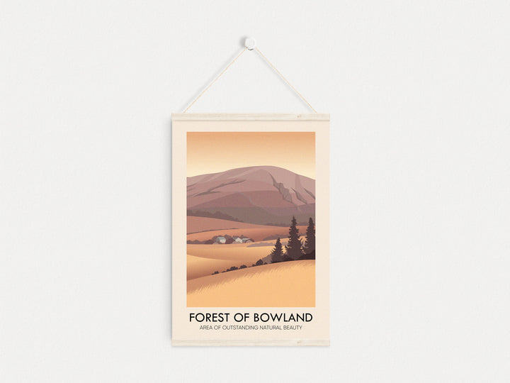 Forest of Bowland AONB Travel Poster