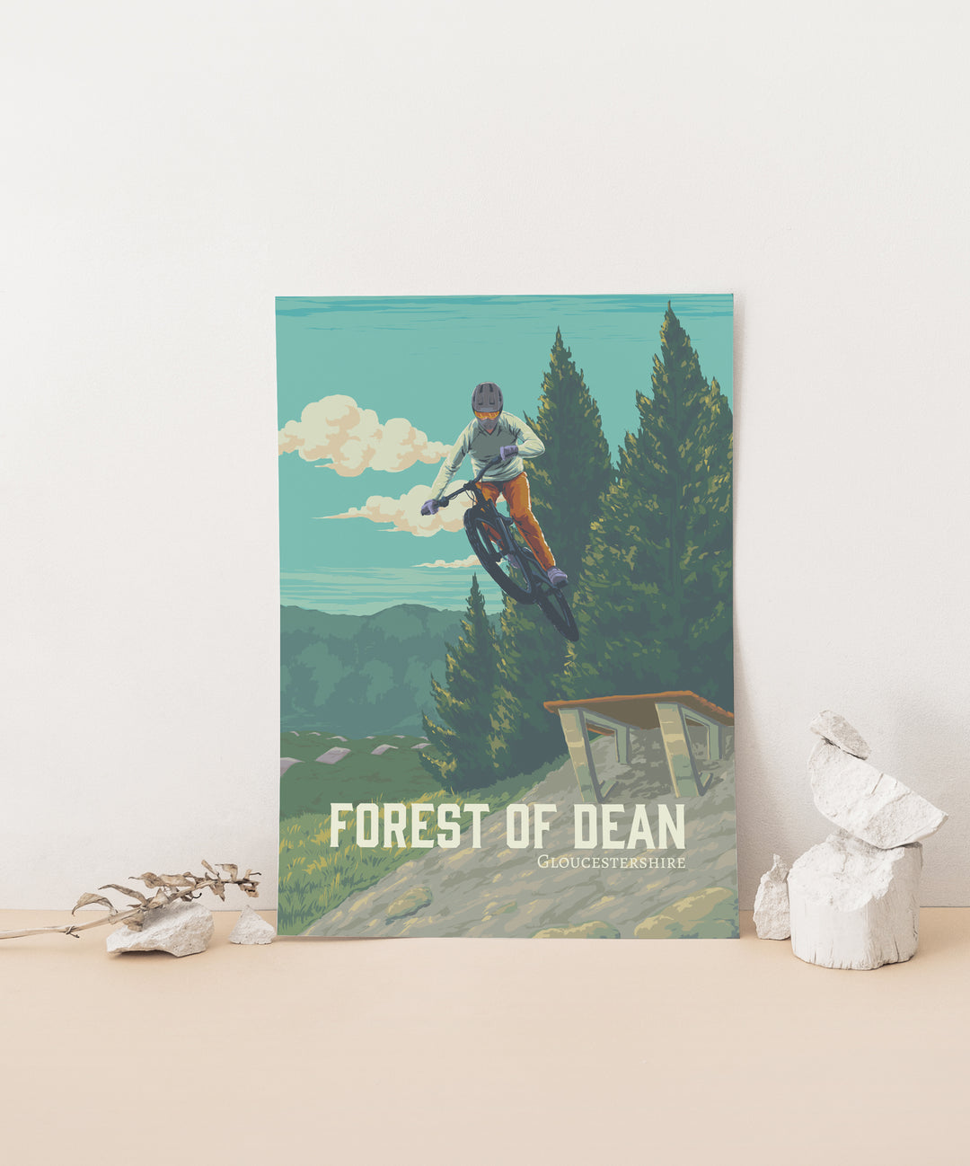 Forest of Dean Mountain Biking Travel Poster