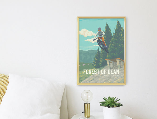 Forest of Dean Mountain Biking Travel Poster