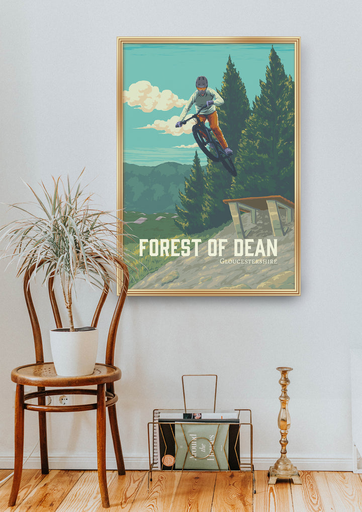 Forest of Dean Mountain Biking Travel Poster