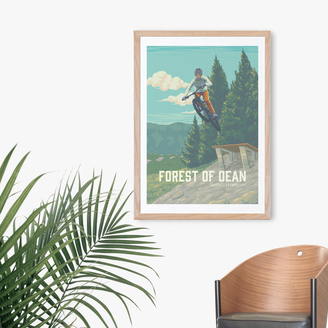 Forest of Dean Mountain Biking Travel Poster