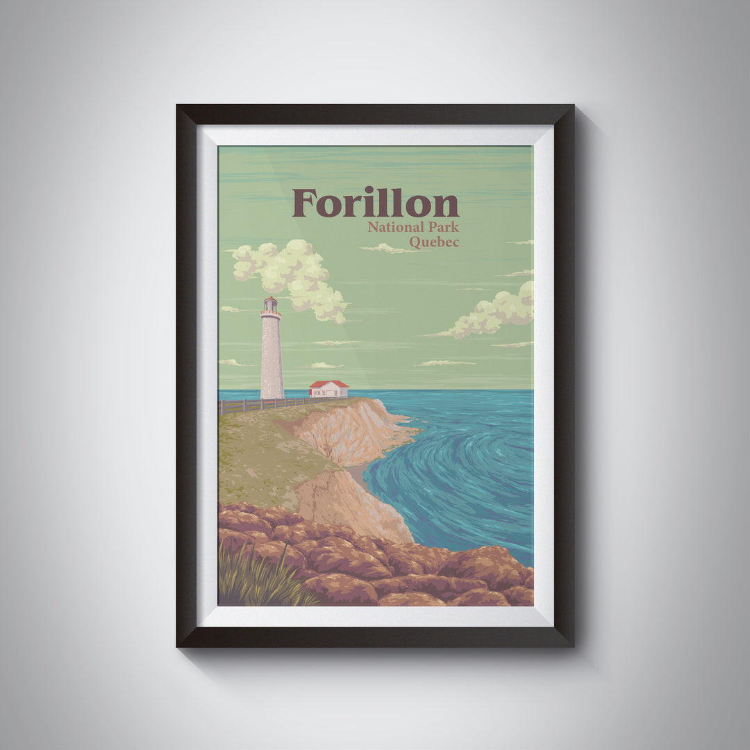 Forillon National Park Quebec Canada Travel Poster