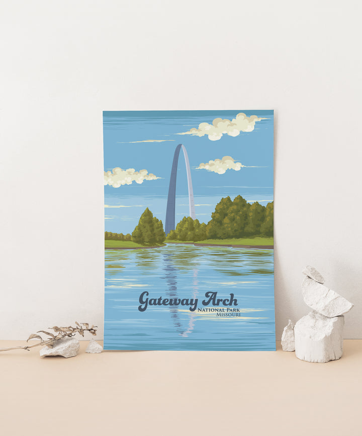 Gateway Arch National Park Travel Poster