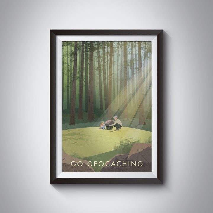 Go Geocaching Travel Poster