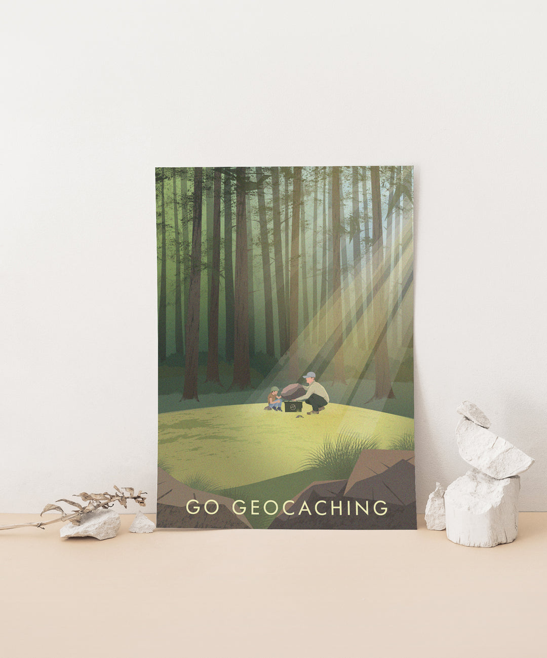 Go Geocaching Travel Poster