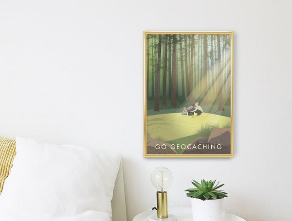 Go Geocaching Travel Poster