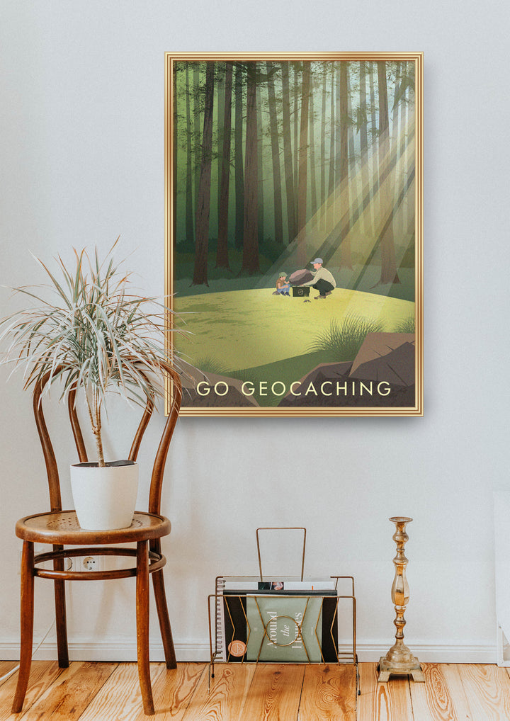 Go Geocaching Travel Poster