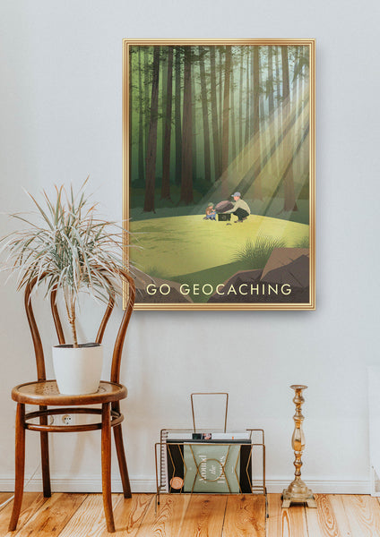 Go Geocaching Travel Poster