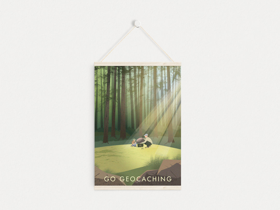 Go Geocaching Travel Poster