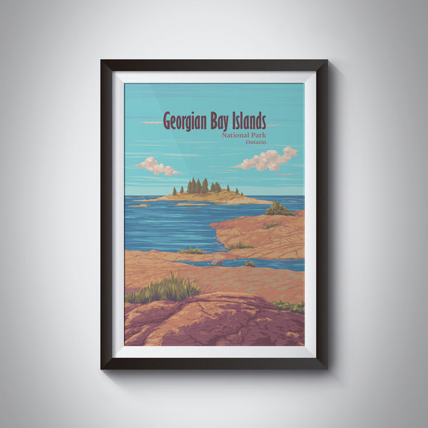 Georgian Bay Islands National Park Ontario Canada Travel Poster