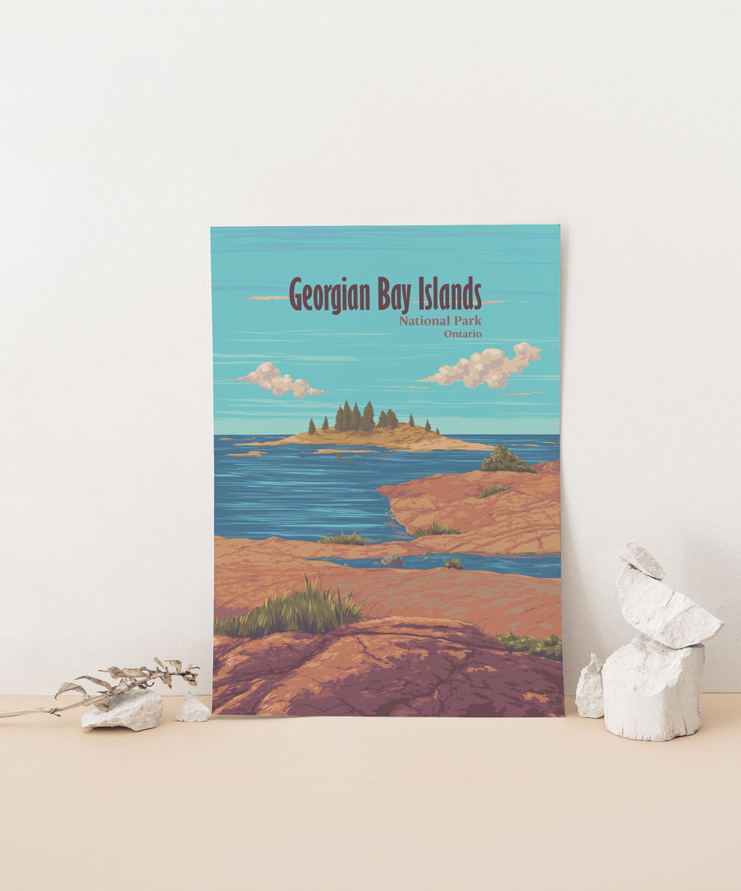 Georgian Bay Islands National Park Ontario Canada Travel Poster