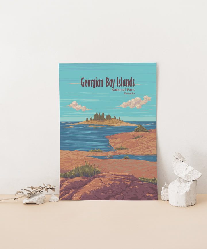 Georgian Bay Islands National Park Ontario Canada Travel Poster