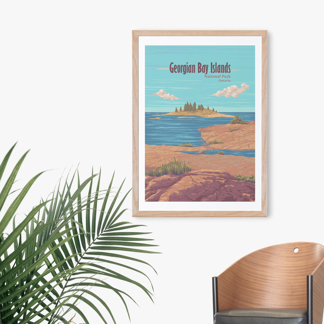 Georgian Bay Islands National Park Ontario Canada Travel Poster