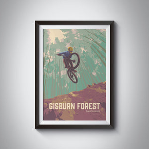 Gisburn Forest Mountain Biking Travel Poster