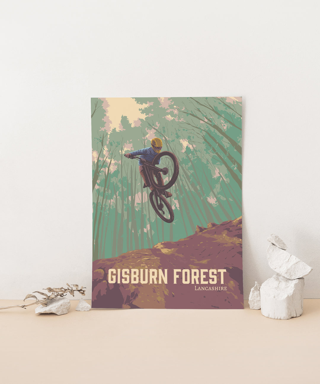 Gisburn Forest Mountain Biking Travel Poster