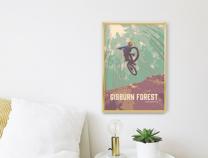 Gisburn Forest Mountain Biking Travel Poster