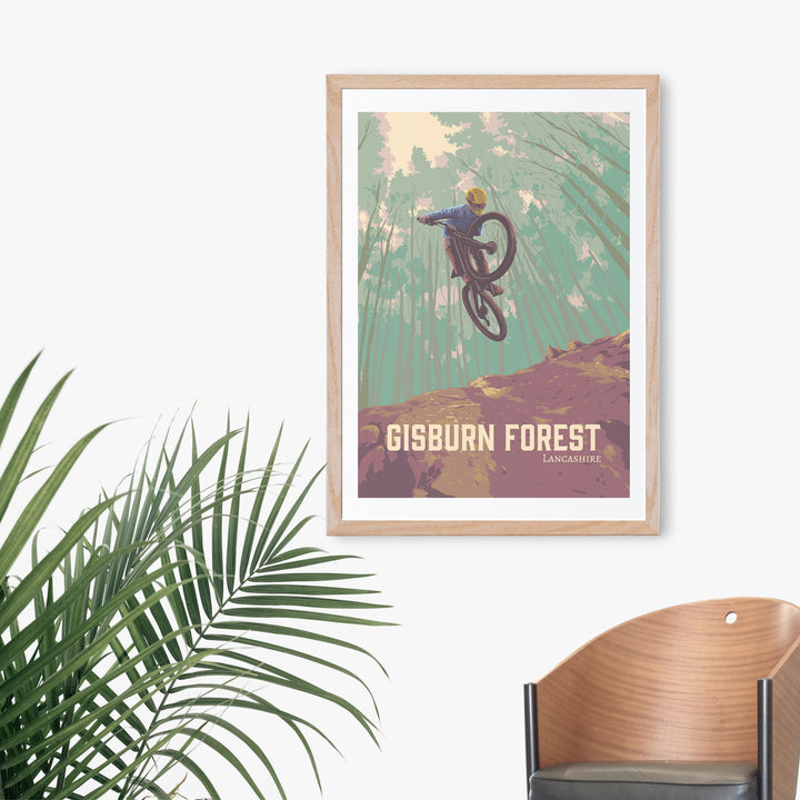 Gisburn Forest Mountain Biking Travel Poster