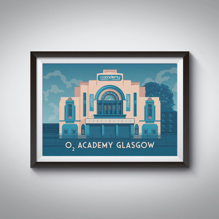 O2 Academy Glasgow Scotland Travel Poster