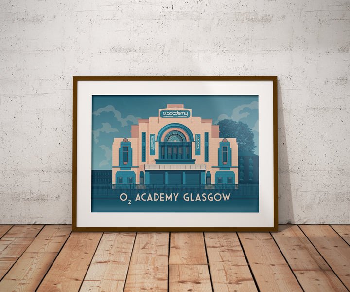 O2 Academy Glasgow Scotland Travel Poster