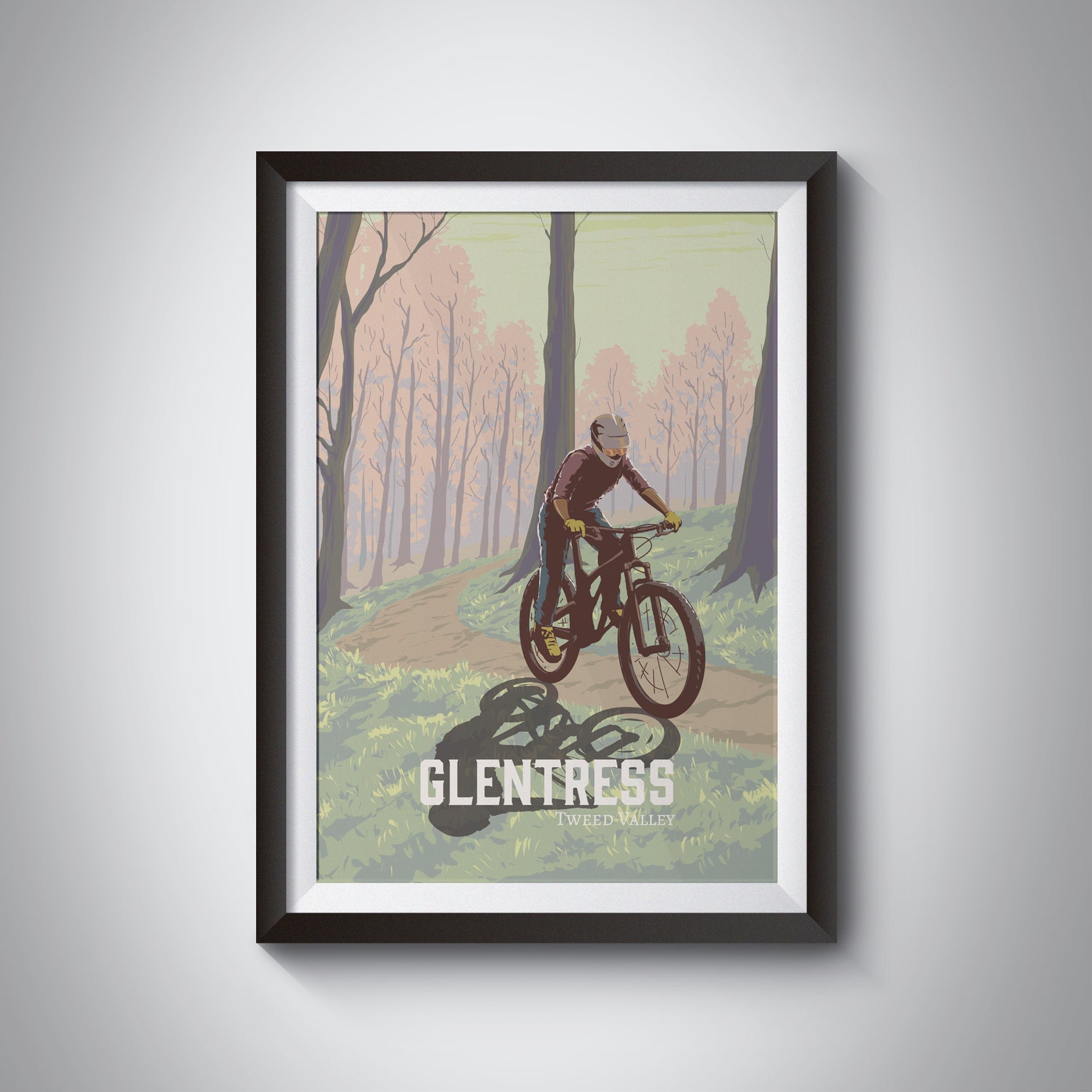 Glentress Mountain Bike Trail Centre Travel Poster