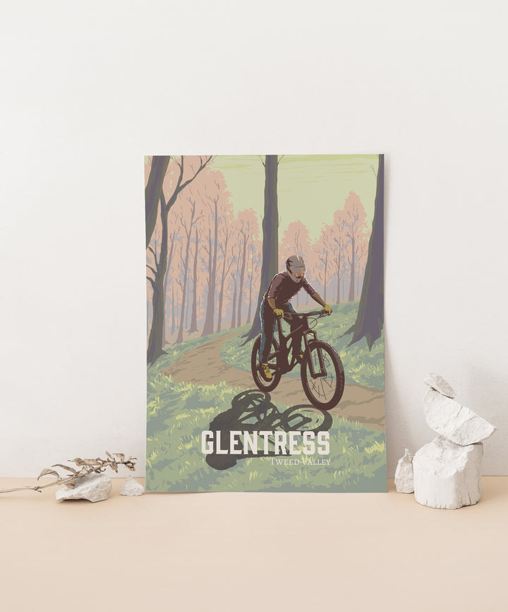 Glentress Mountain Bike Trail Centre Travel Poster