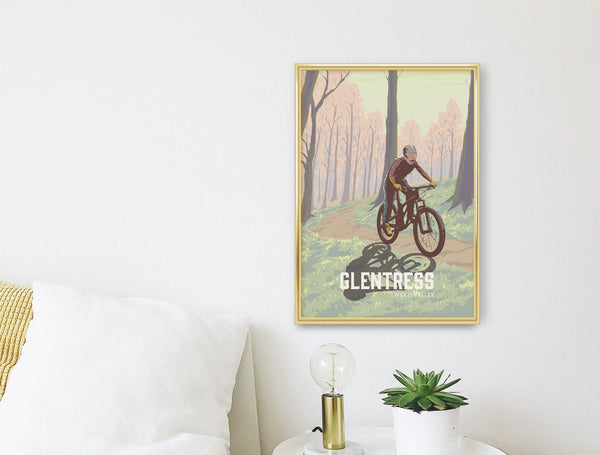 Glentress Mountain Bike Trail Centre Travel Poster