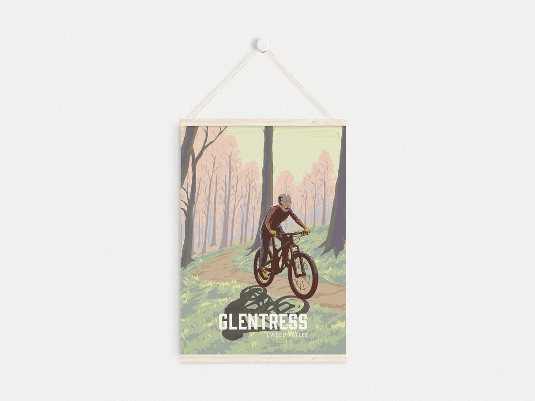 Glentress Mountain Bike Trail Centre Travel Poster