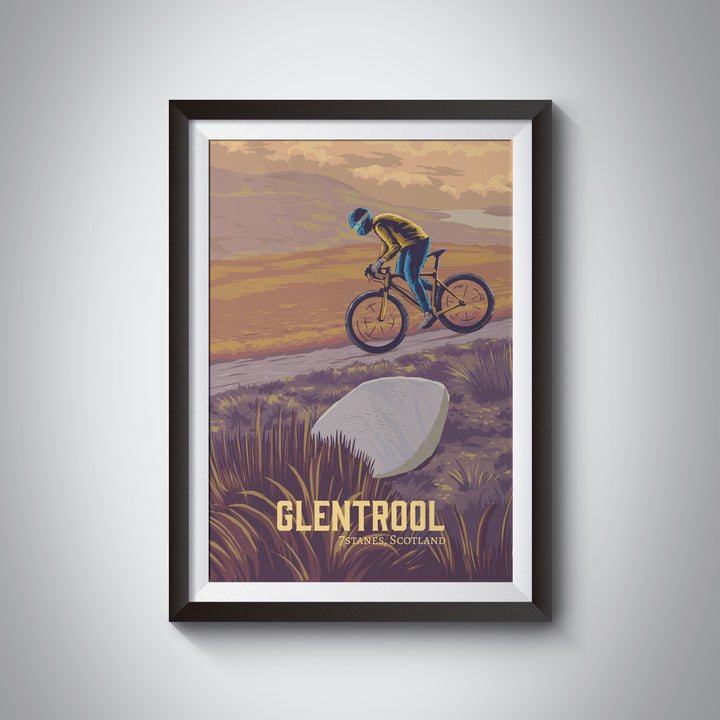 Glentrool Mountain Biking Travel Poster