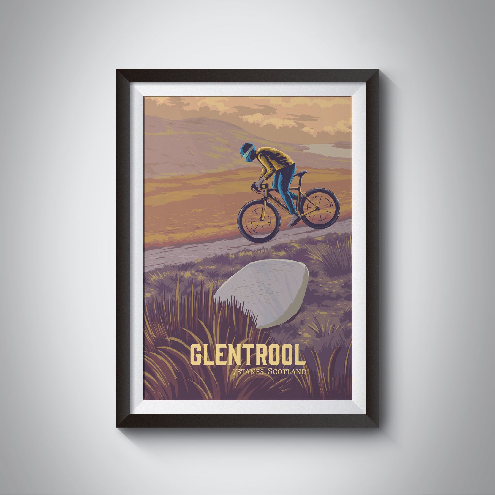 Glentrool Mountain Biking Travel Poster