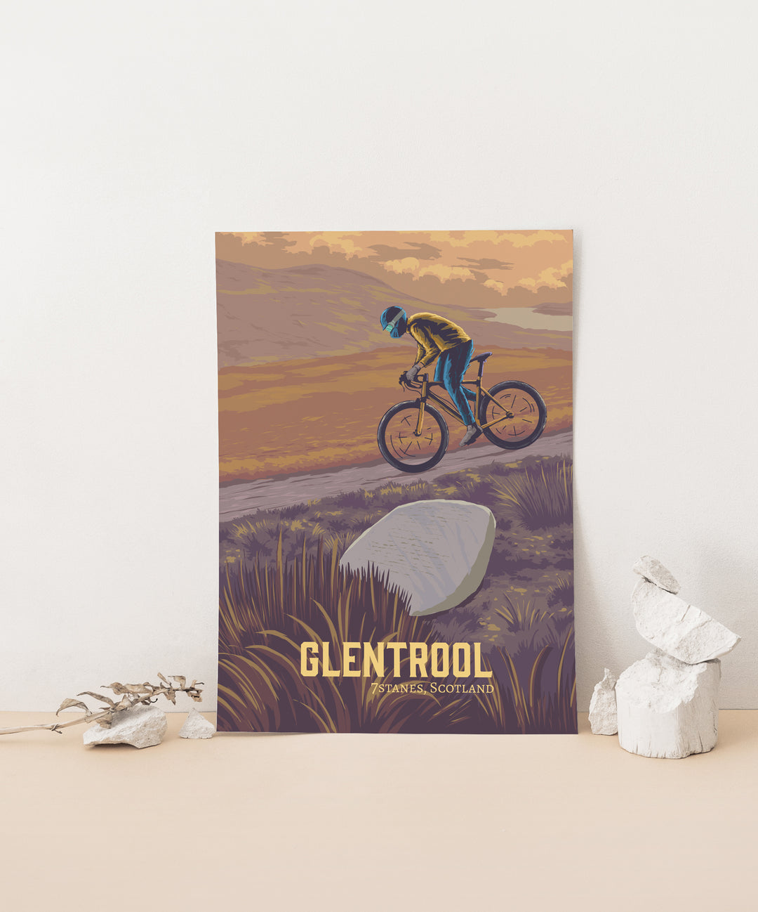 Glentrool Mountain Biking Travel Poster