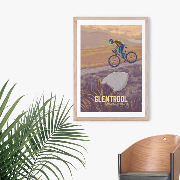 Glentrool Mountain Biking Travel Poster