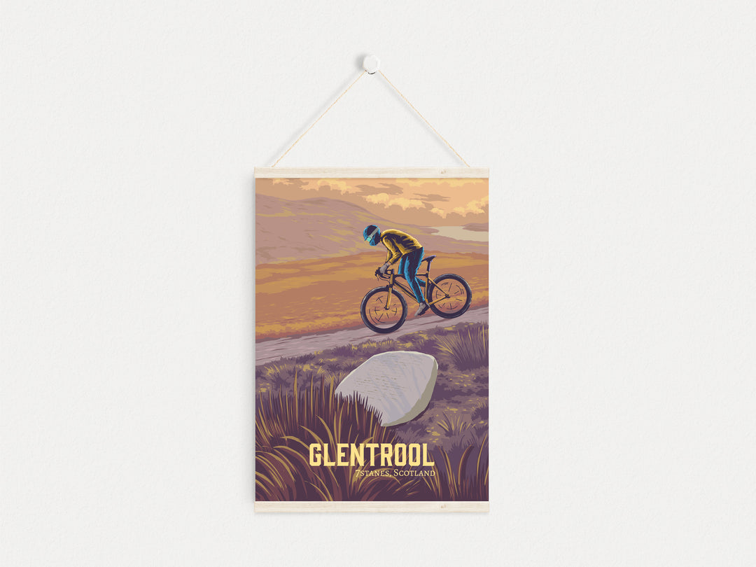 Glentrool Mountain Biking Travel Poster