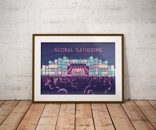 Global Gathering Festival Travel Poster