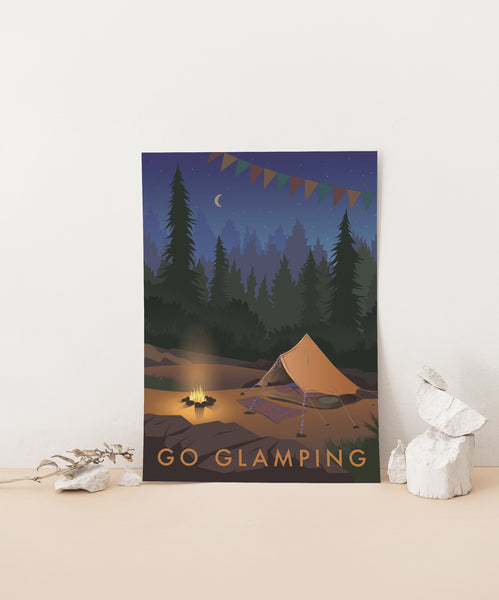 Go Glamping Travel Poster