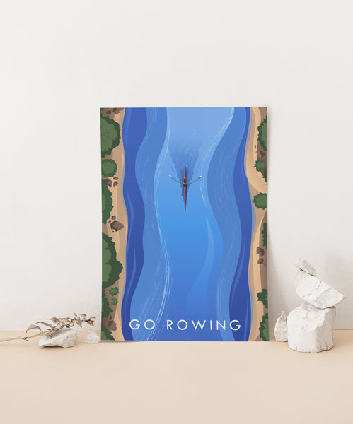 Go Rowing Travel Poster