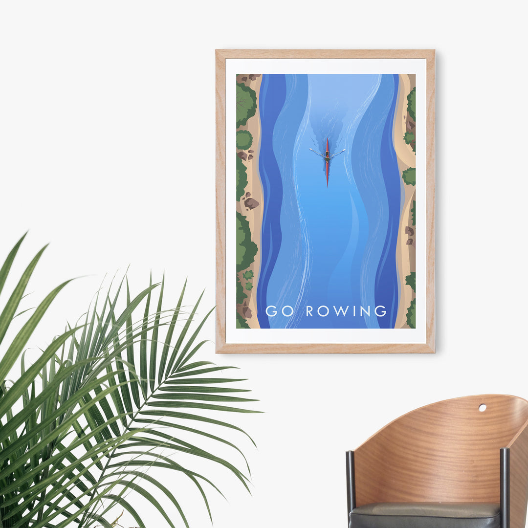 Go Rowing Travel Poster