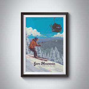 Gore Mountain Ski Resort Travel Poster