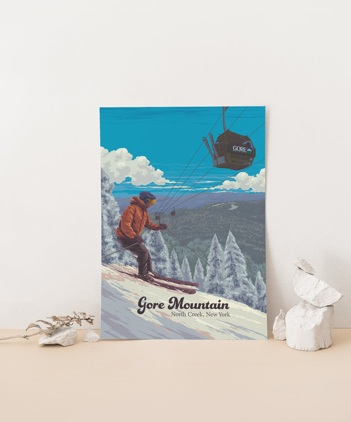 Gore Mountain Ski Resort Travel Poster