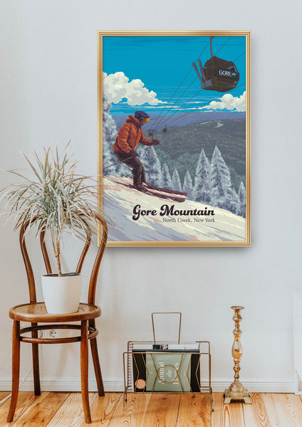Gore Mountain Ski Resort Travel Poster