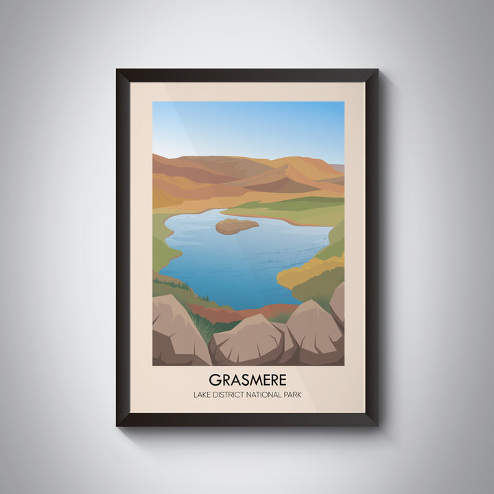 Grasmere Lake District Travel Poster