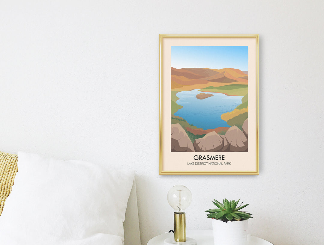 Grasmere Lake District Travel Poster