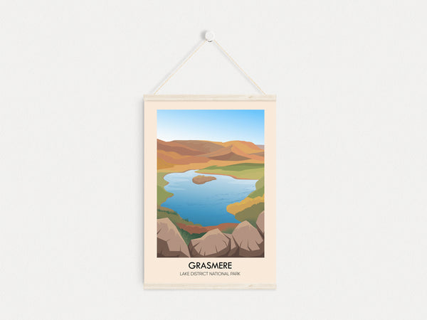 Grasmere Lake District Travel Poster