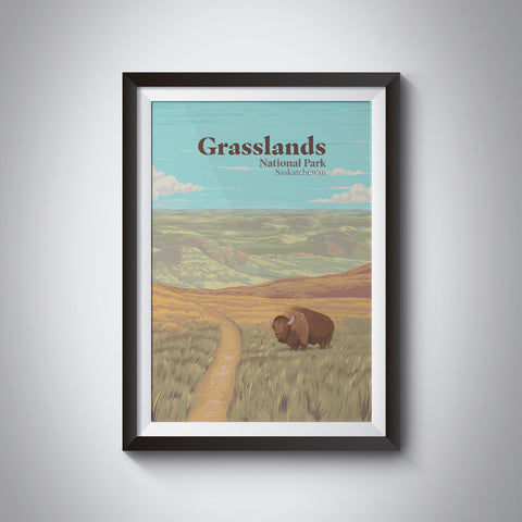 Grasslands National Park Canada Travel Poster