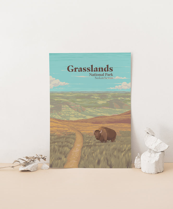 Grasslands National Park Canada Travel Poster