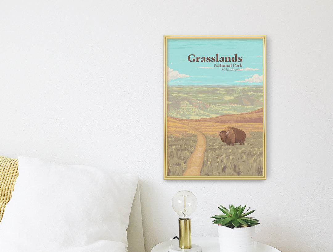 Grasslands National Park Canada Travel Poster