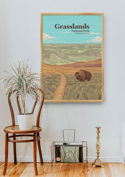 Grasslands National Park Canada Travel Poster