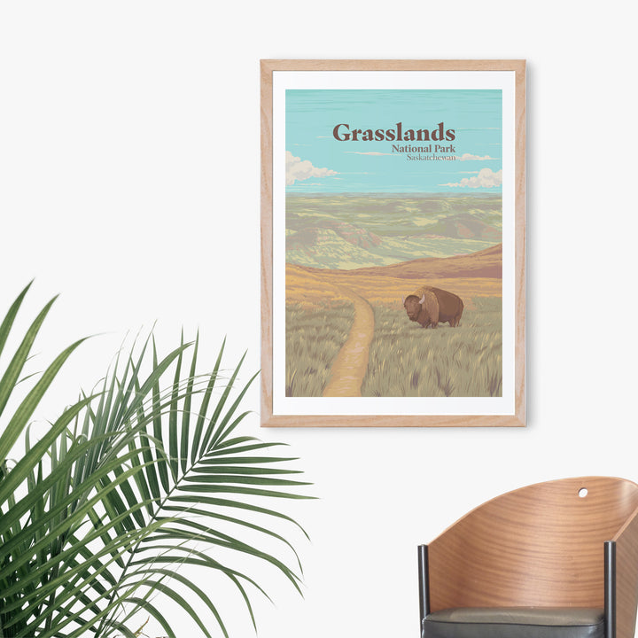 Grasslands National Park Canada Travel Poster